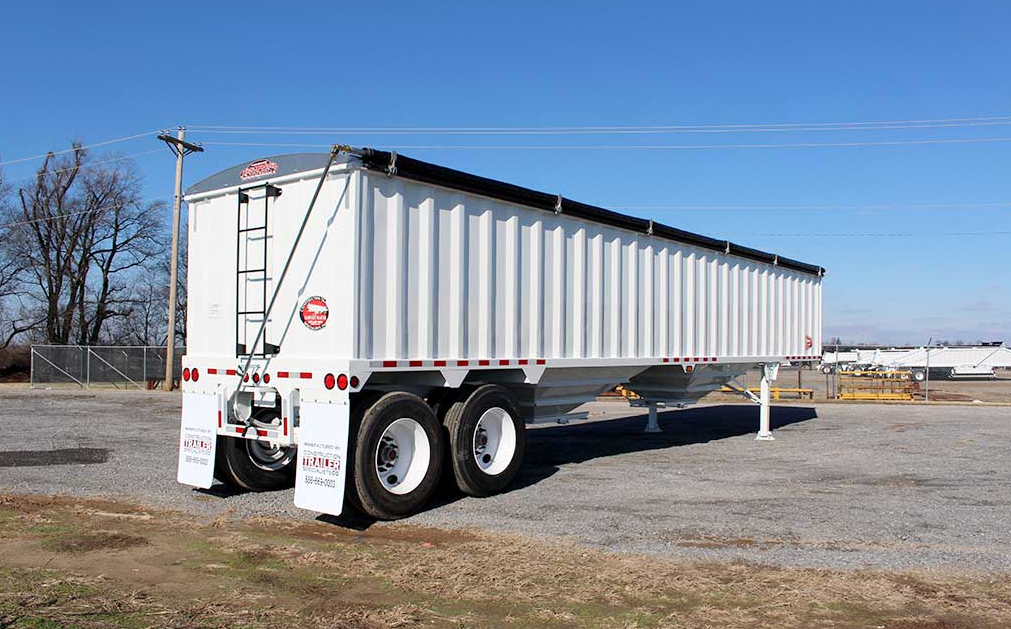 The Harvest Master steel bottom dump trailer